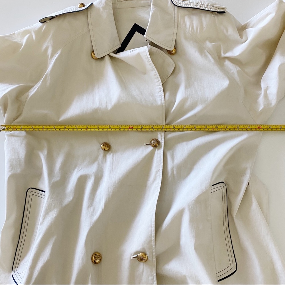 Vintage Burberry Trench Coat Ivory 12 - Picture 12 of 16